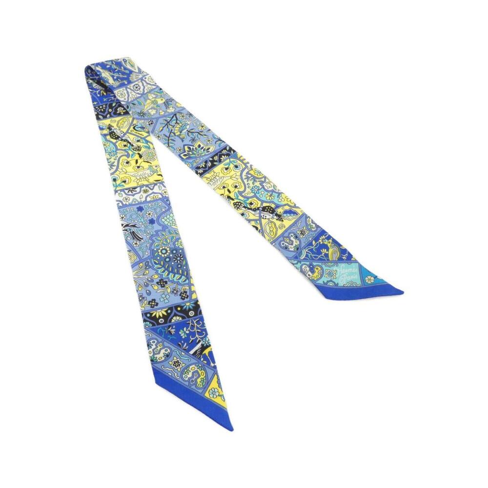 Hermes AU PAYS DES OISEAUX FLEURS Twilly Scarf Muffler